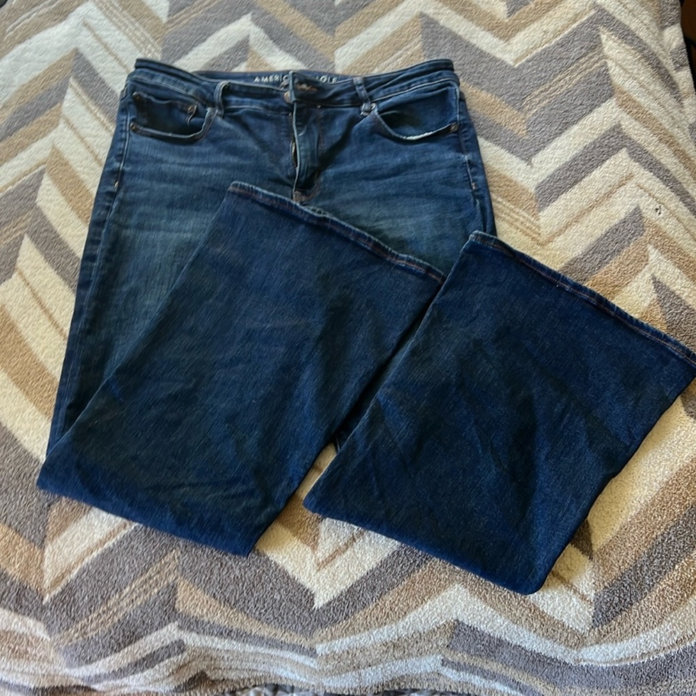 AE low rise flare jeans